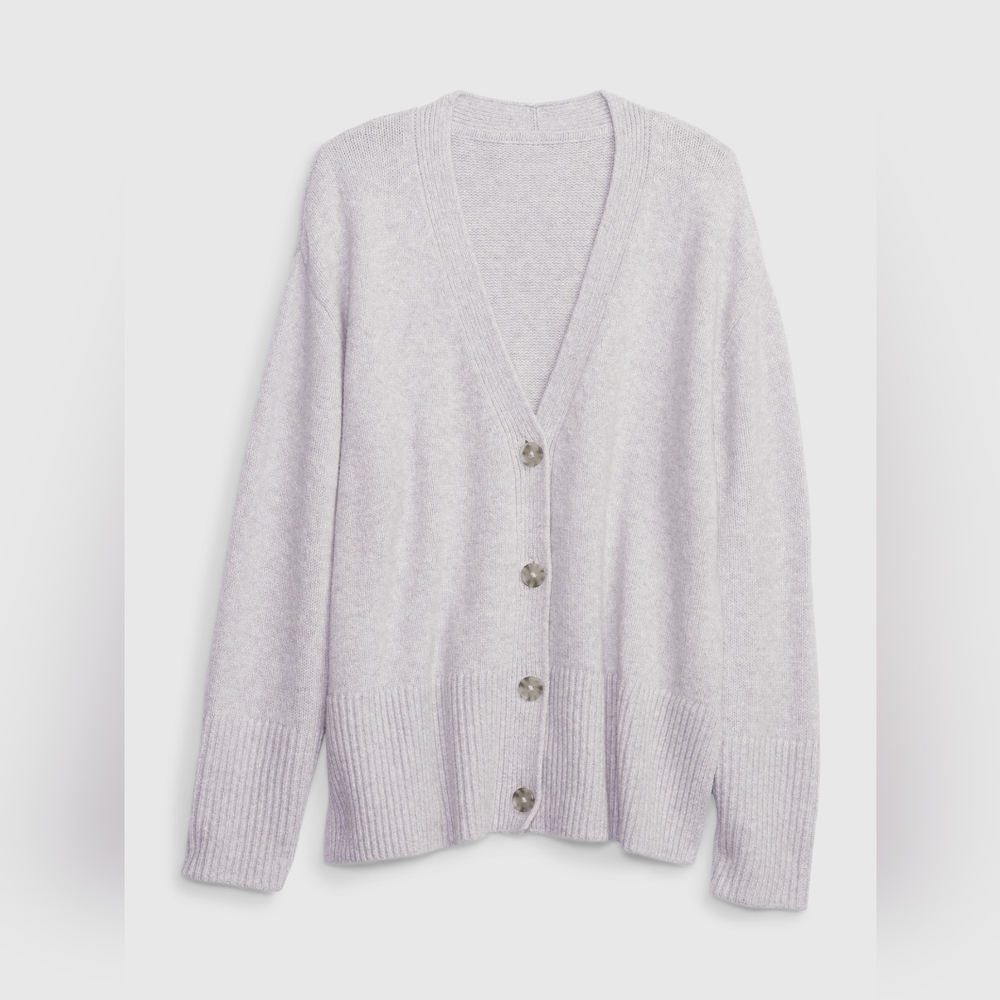 NWT Gap size S Slouchy 24/7 Split-Hem Cardigan Gray